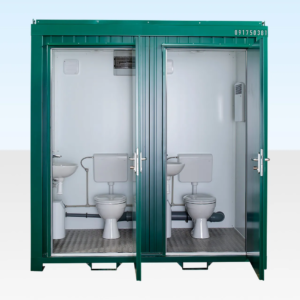 1+1 Double Mains Toilet 8Ft x 5Ft (Green) - Colli Trans Containers