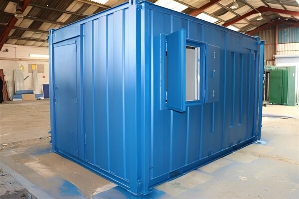 13ft x 9ft Site Office With Toilet Blue - Colli Trans Containers