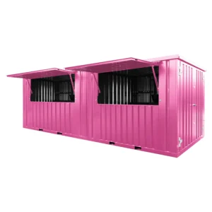 20 Foot Pink Container Bar – Ideal for Mobile Businesses & Outdoor Bars - OneStop Container Store