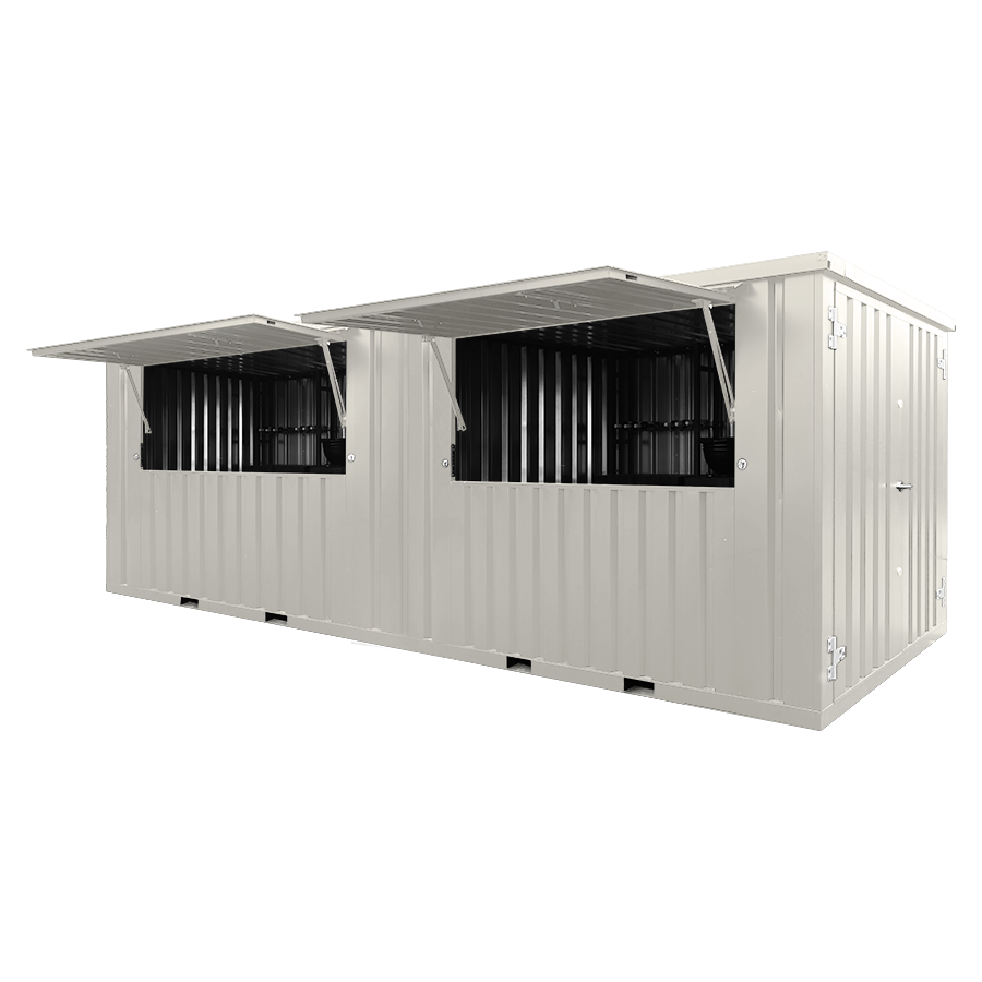 20 Foot White Container Bar – Perfect for Bars, Cafes, and Events - OneStop Container Store