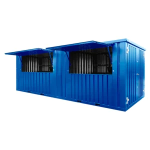 20 Foot XL Blue Container Bar – Perfect for Mobile Bars, Restaurants & Events - OneStop Container Store