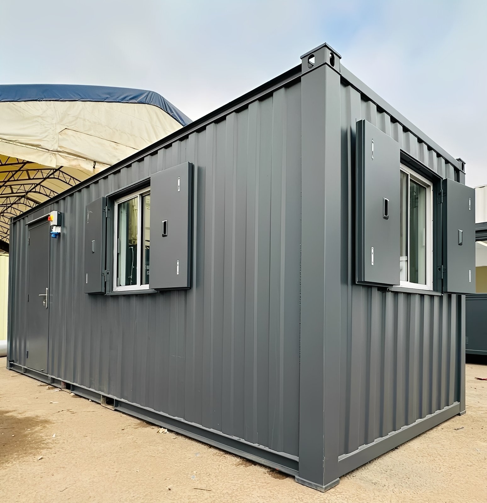 21ft x 8ft Office / Canteen Cabin – Refurbished Anti-Vandal Portable Building - Colli Trans Containers