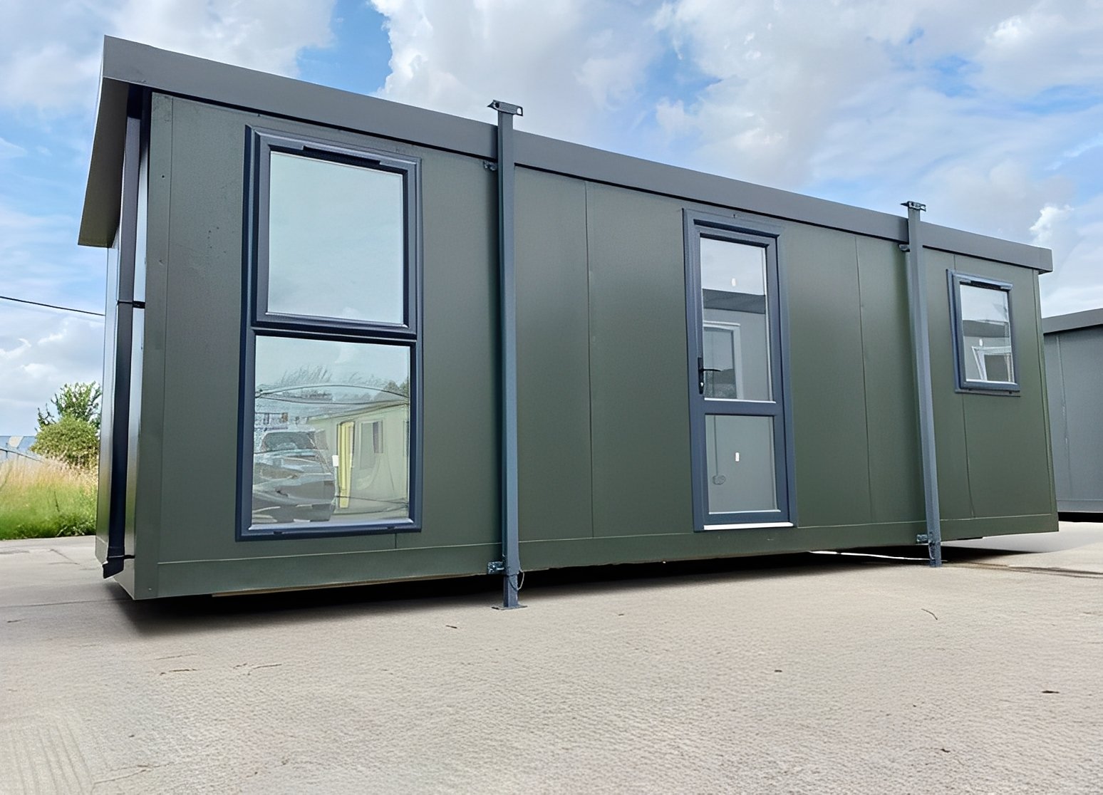 24ft x 10ft Jackleg Cabin (Site Cabin) - Colli Trans Containers