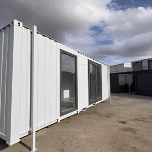 24ft x 9ft Site Office with Toilet – Sales Office / Marketing Suite / Portable Site Cabin - Colli Trans Containers