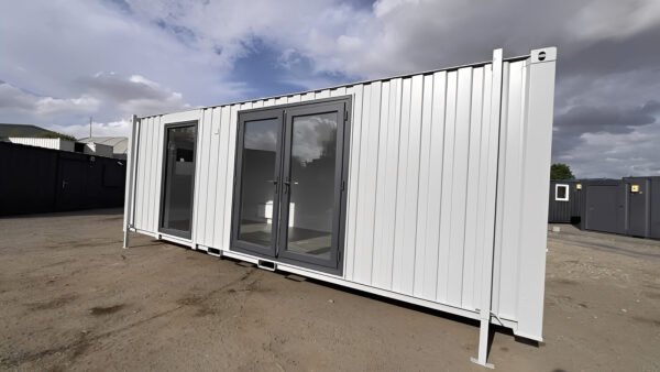 24ft x 9ft Site Office with Toilet – Sales Office / Marketing Suite / Portable Site Cabin - Colli Trans Containers