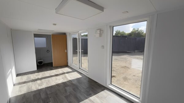 24ft x 9ft Site Office with Toilet – Sales Office / Marketing Suite / Portable Site Cabin - Colli Trans Containers