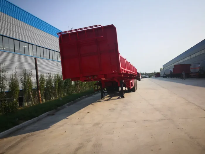 3 Axles 40 Foot Container Tray Cargo Semi Trailer with Side Cover - OneStop Container Store