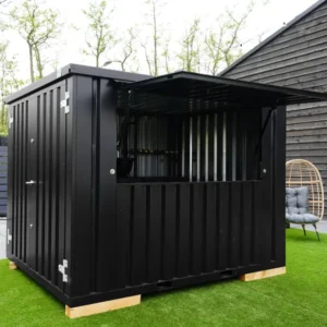 Black Shipping Container Bar 3x2 Meters
