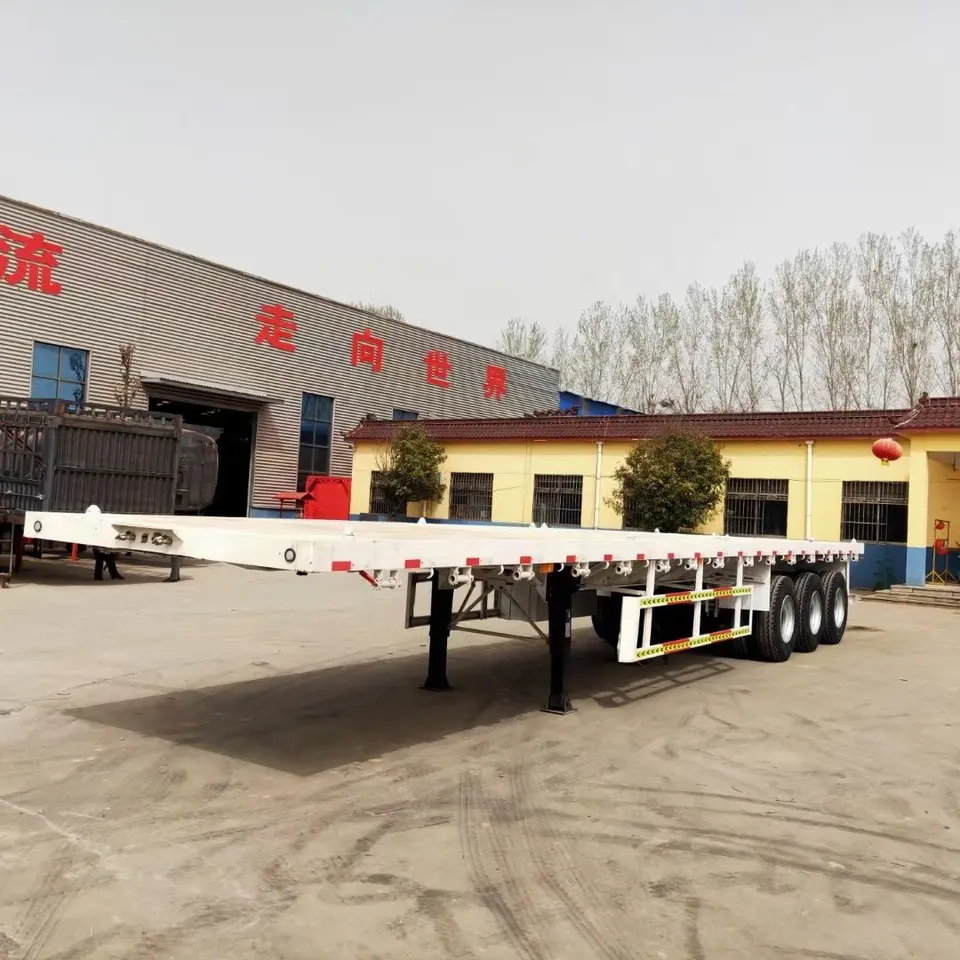 Flatbed semi-trailer 40ft Container Carrier Truck trailer - OneStop Container Store
