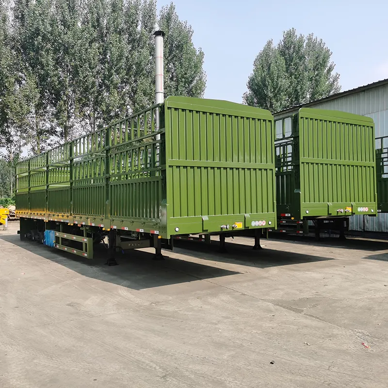 Flatbed Side Wall Truck Trailer – Cargo Fence Semi Trailer for Sale - OneStop Container Store