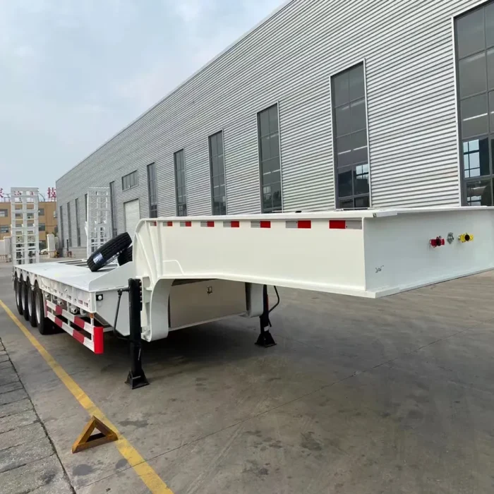 Heavy Duty Low Flatbed Loader Deck Lowboy Trailers - OneStop Container Store
