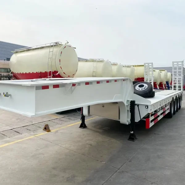 Heavy Duty Low Flatbed Loader Deck Lowboy Trailers - OneStop Container Store