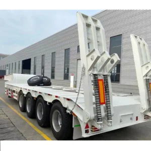 Heavy Duty Low Flatbed Loader Deck Lowboy Trailers - OneStop Container Store