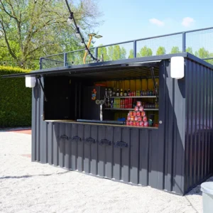 Modular 4x2 m Black Flat Pack Container