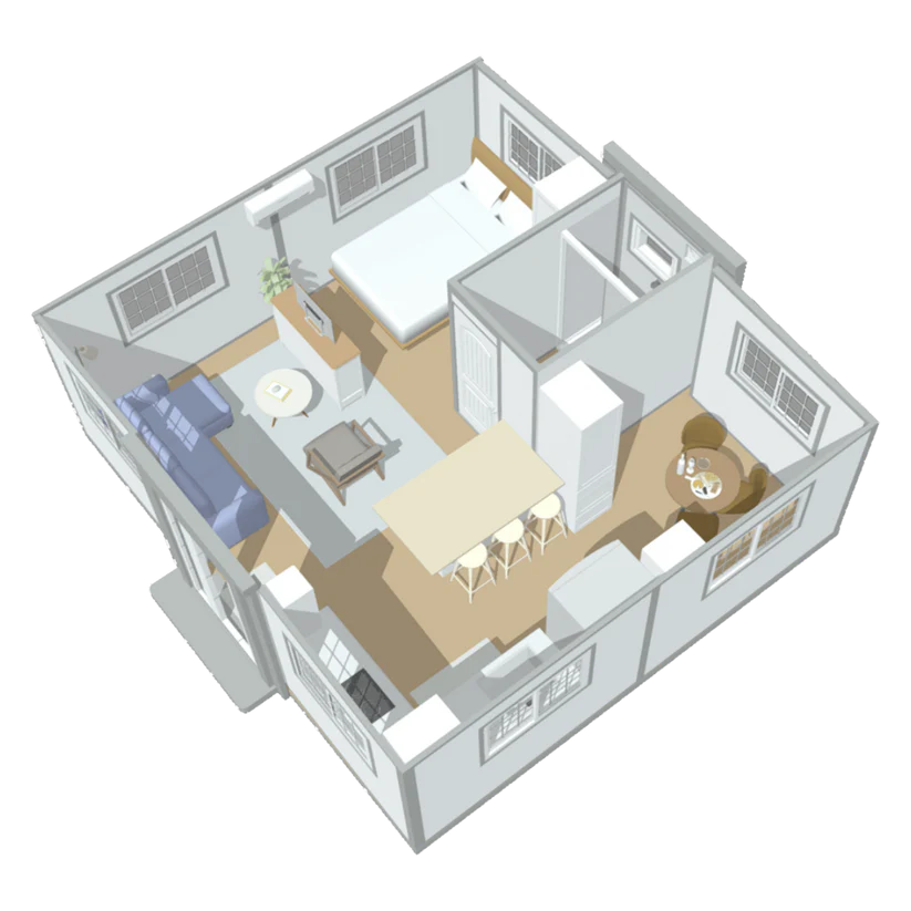 Hughearts 19x20ft Expandable Modular House - Image 4